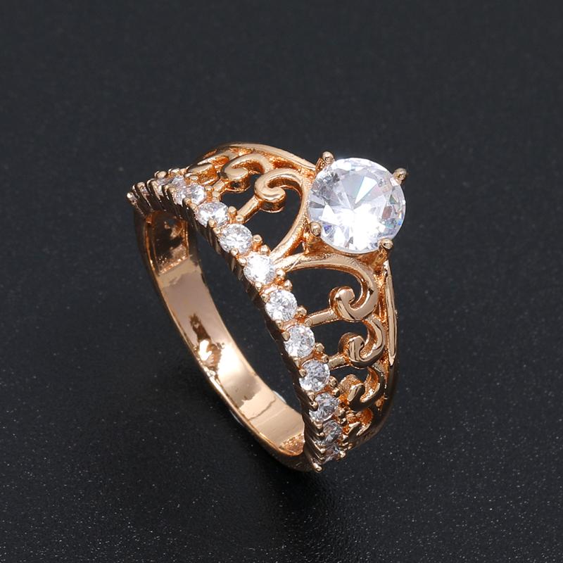 

LUALA Princess Crown Rings for women Cubic Zirconia Micro Pave Engagement Wedding Rings Female Multiple Style Choices