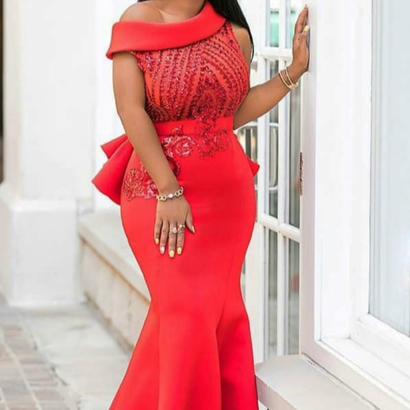 

2020 new elegent fashion style african women plus size polyester long dress L-XXL