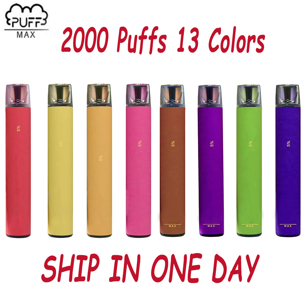 

Puff Max Disposable Vape 2000 Puffs 1200mAh 8.5ML PuffBars Puff bars Max Disposable Vape Pen