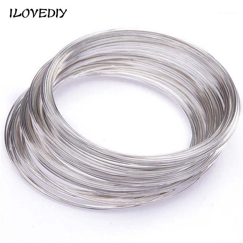 

100 Loops 0.6MM Round Memory Steel Wire for Charm Bracelet Fit Bracelet DIY Making1