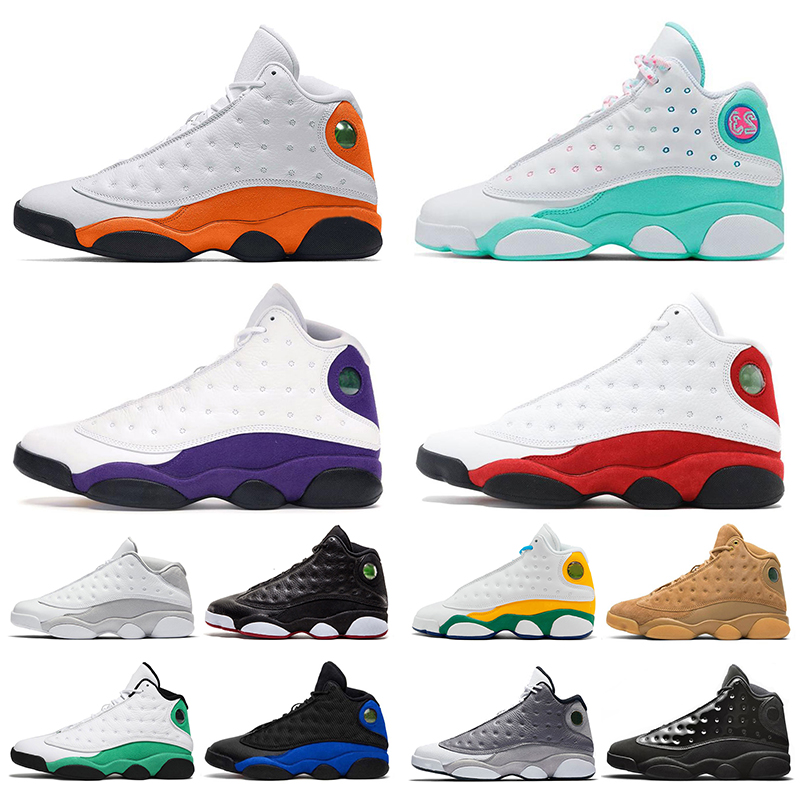 

High Quality Jumpman 13 13s Basketball Shoes Men Women Chicago Court Purple Starfish Soar Green Red Trainers Barons Sports Sneakers 36-47, A33 black white 40-47