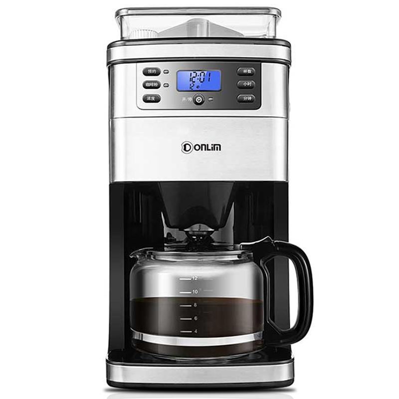 

Coffee machine home automatic American drip type Italian Coffee bean grinding and cooking machine 1500ML large capacity