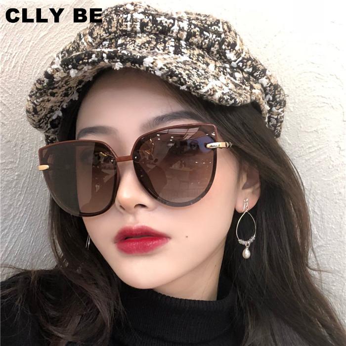 

New Fashion Brand Designer Cat Eye Women Sunglasses Female Gradient Points Sun Glasses Big Oculos feminino de sol