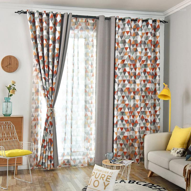 

Plaid Geometric Design Blackout Curtains for Living Room Kitchen Stitched Grey Thick Blinds Drapes Custom Made1, Tulle2