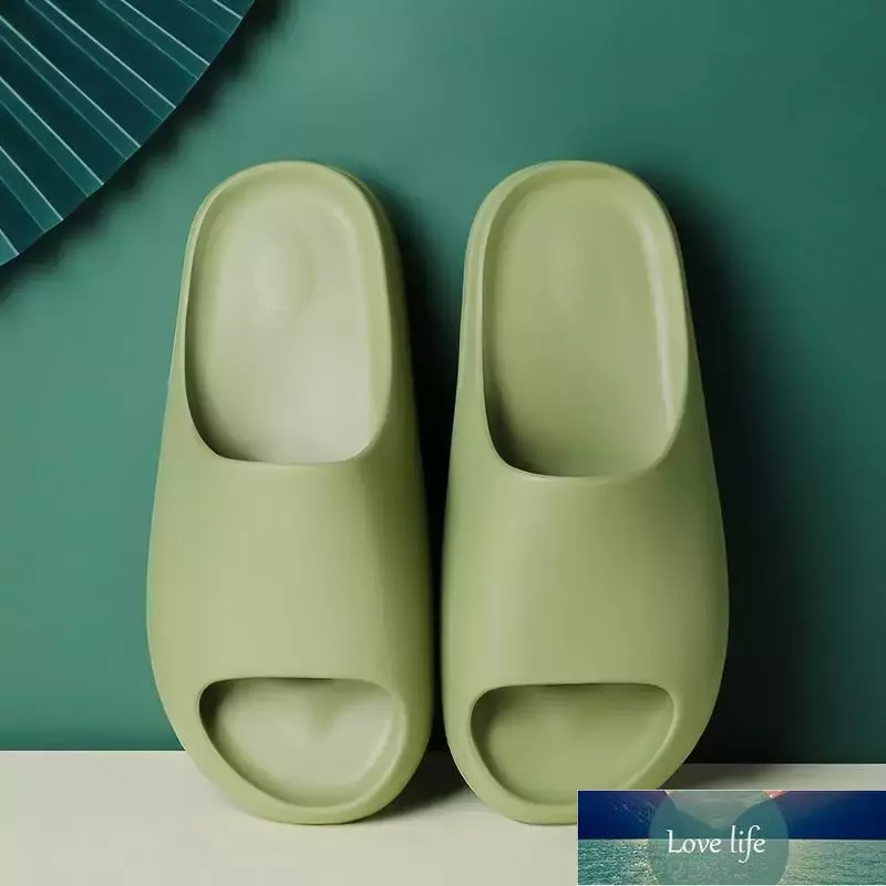 

New Unsex Indoor Comfortable Soft Slippers Men Women Non-slip Bathroom Home Shoes Flat EVA Thick Sole Slides Women's Sandals, Green style 2