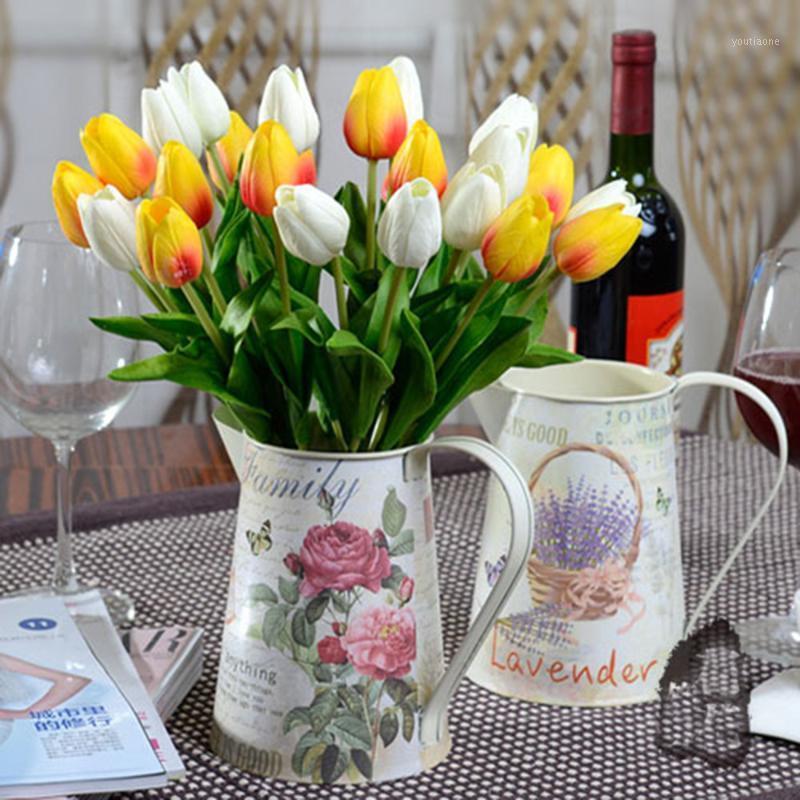 

10pcs Artificial Tulips Flowers Home Garden Decoration Real Touch Flower Bouquet Birthday Party Wedding Decoration Fake Flower1, Blue