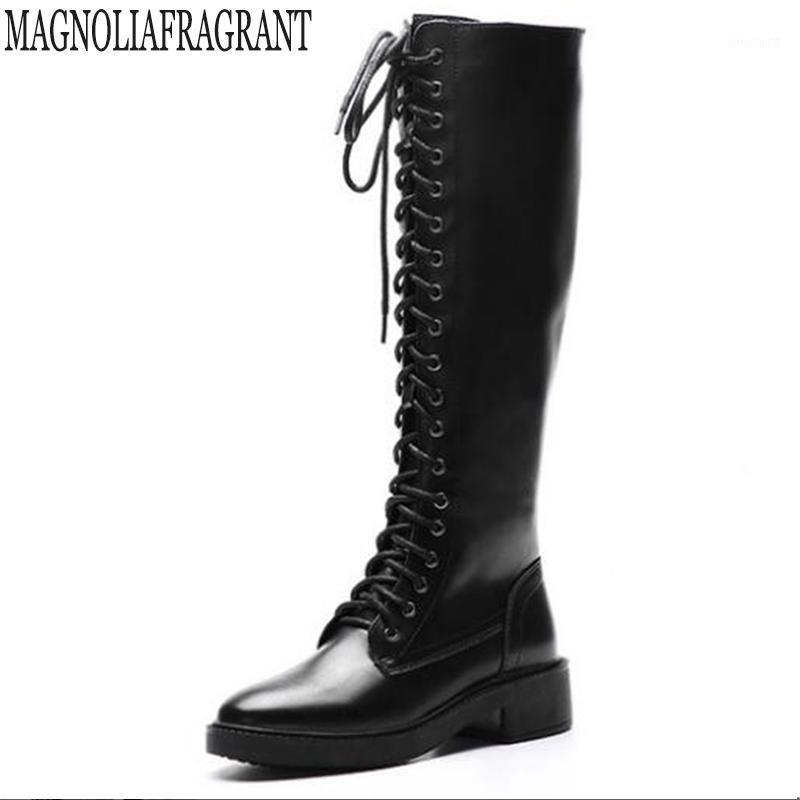 

British style Knee-High Women Boots side Zipper Lace Up boots Female Shoes thigh high Sexy Slim Women y6461, 1 single