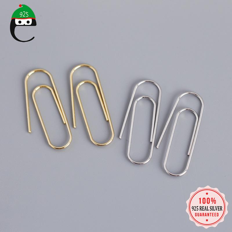 

Dangle & Chandelier ElfoPlataSi Minimalist Earring 925 Sterling Silver Paperclip Ear Hook For Women Fashion Jewelry DA666