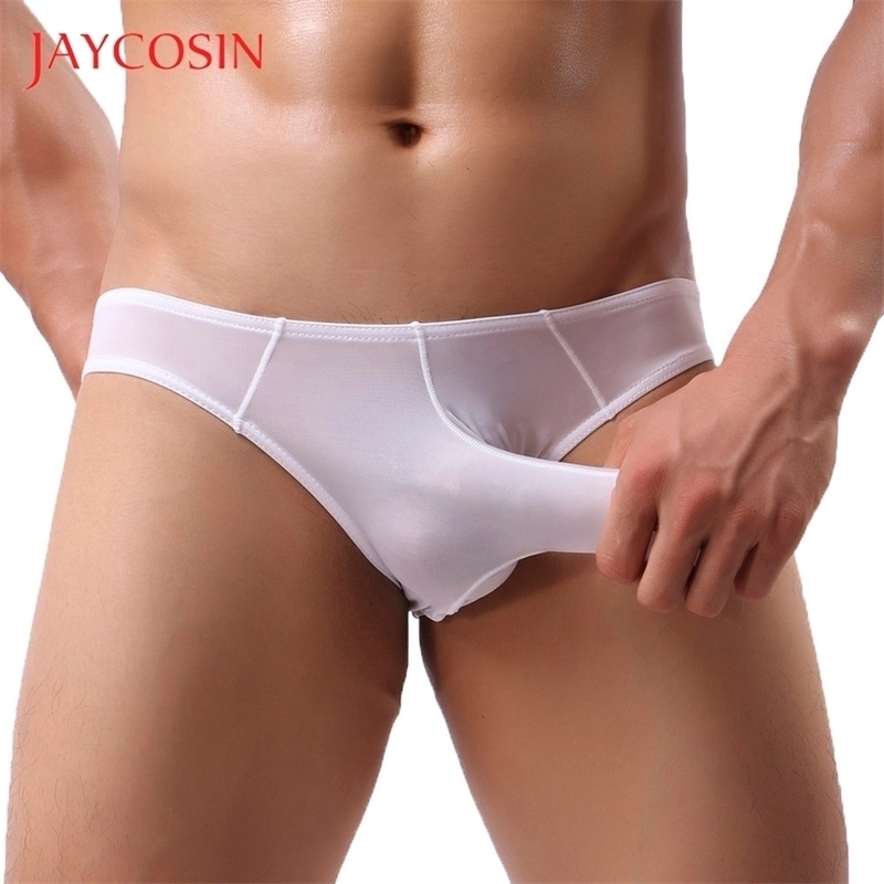 

JAYCOSIN Sexy Mens Underwear Elephant Bulge Briefs Pouch T Lingerie Underpants Shorts Elegant Comfortable Breathable T200517, Wh