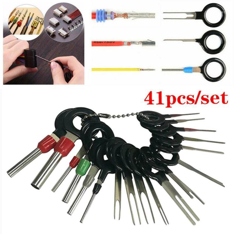 

41Pcs 2020 New Car Terminal Removal Tool Electrical Wiring Crimp Connector Pin Extractor Kit Auto Terminal Repair Tools1