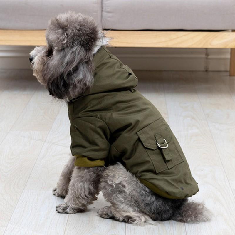 

Pet Winter Thickening Dog Jacket Puppy Dog Clothes Pet Outfits Long Sleeve Hooded Jacket Costume Chihuahua Clothing