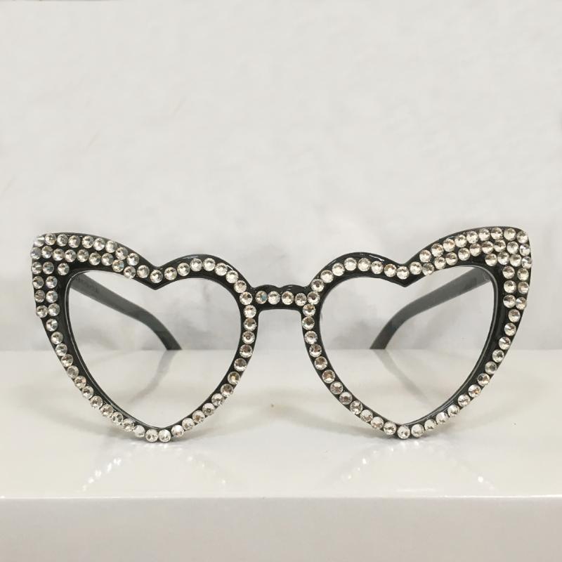 

2020 New Women Luxury Crystal sunglasses Rhinestone Heart shape Sun glasses for female Women designer