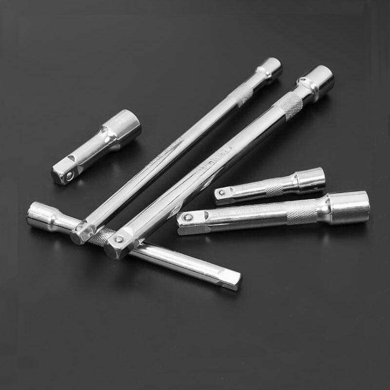 

1pc 1/4" 3/8" Drive Extension Bar Chrome Vanadium Steel 50-100mm Ratchet Wrench Socket Extender Hand Adjustment Tool