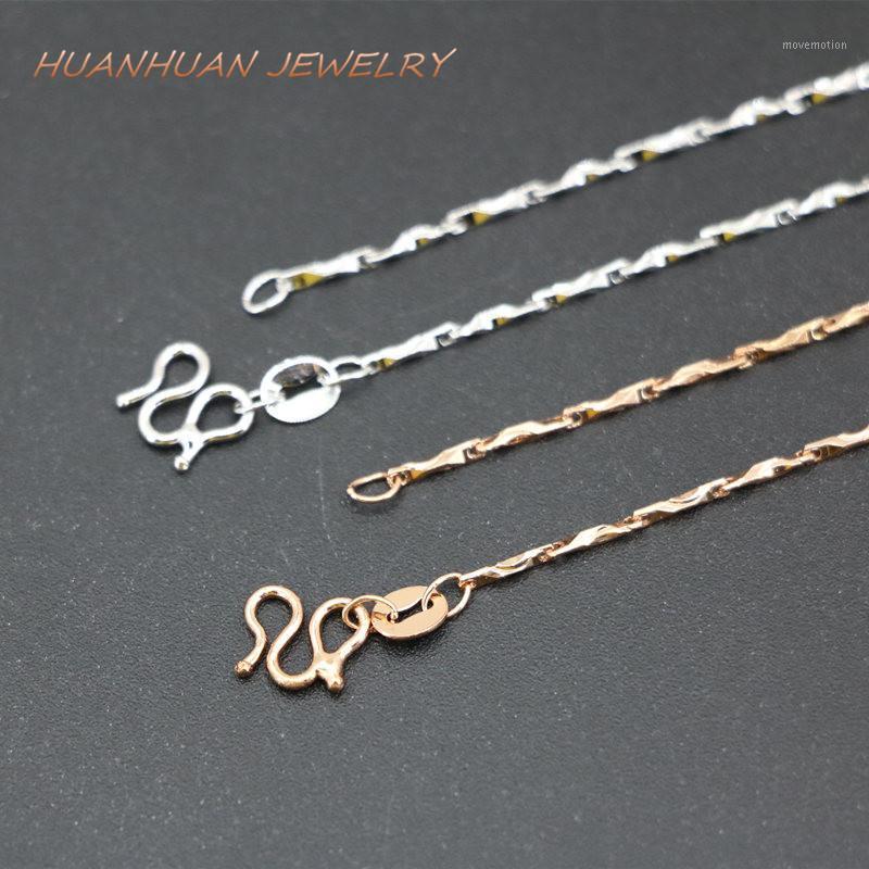 

Unique Gift For Lover 2 Colors Chain Necklace Copper Stainless Steel 1mm Chokers For Women Men Jewelry Link Chains 18inch B33831