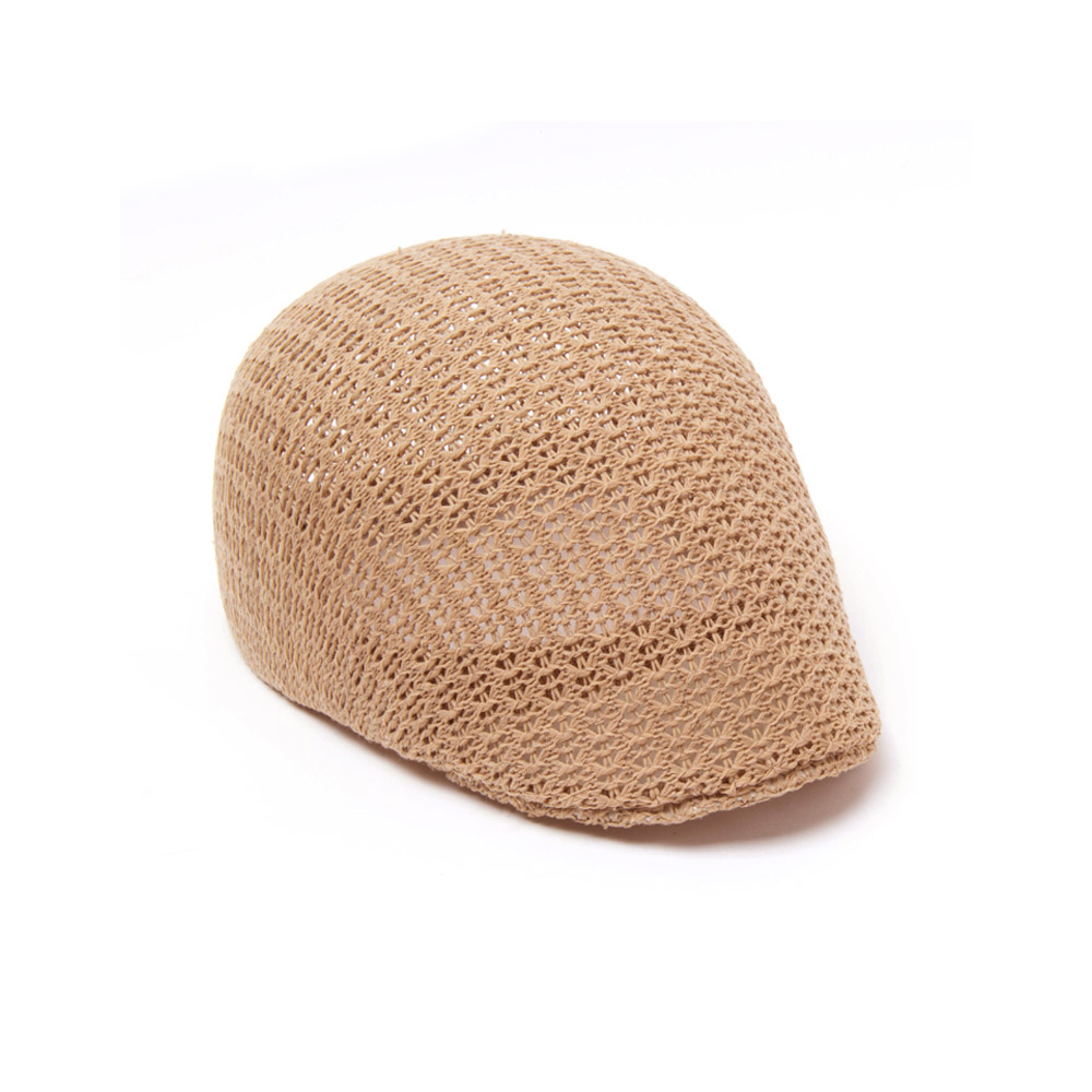 

Unisex Casual Beret Hat Flat Cap Breathable Mesh Cap Newsboy Style Adjustable Summer Fashion Solid Color Black Hat For Men Women