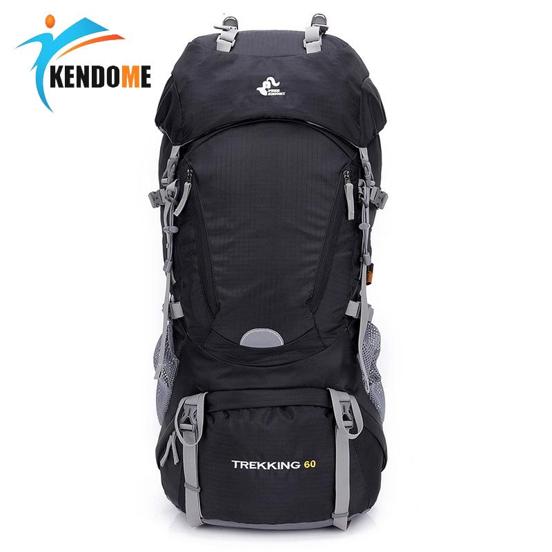 

60l Backpack Sports Hiking Backpacks For Hunting And Fishing Waterproof Mochila Tactical Bag 4 Colors Send Rain Cover, Black