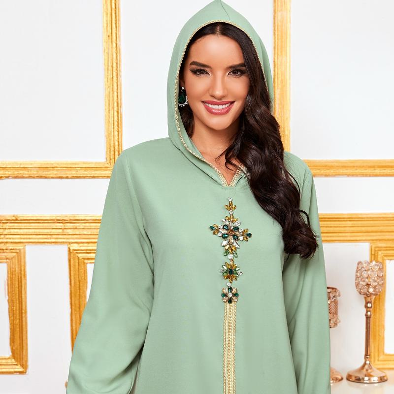 

Casual Dresses Abaya Dubai Turkey Muslim Hooded Dress Women Moroccan Caftan Elegant Lady Islamic Clothing 2022 Eid Mubarak Djellaba Femme, Claret