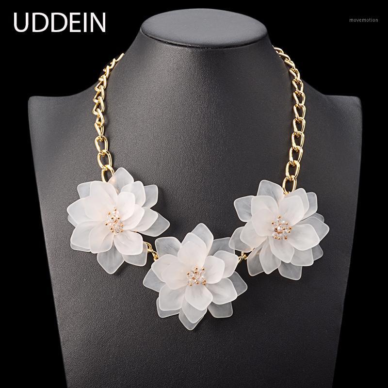 

Choker Maxi Necklace Women Colorful Acrylic Flower Necklace & Pendant candy Statement Collar Wedding Jewelry bridal accessories1