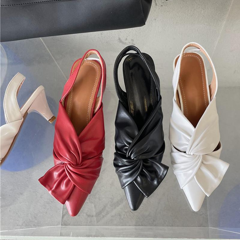 

Spring Women Slippers 2021 Fashion Thin Low Heels Slippers Sandals Shoes Pointed Toe Slip On Slides Ladies Mules Shoes, Black