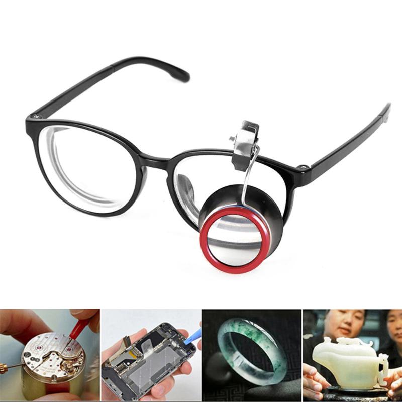 

Repair Tools & Kits Watchmakers 10x Clip-On Eyeglass Watch Jewelry Repairing Magnifier Glass Clearly Magnifying Eye Loupe Monocular Lens Too