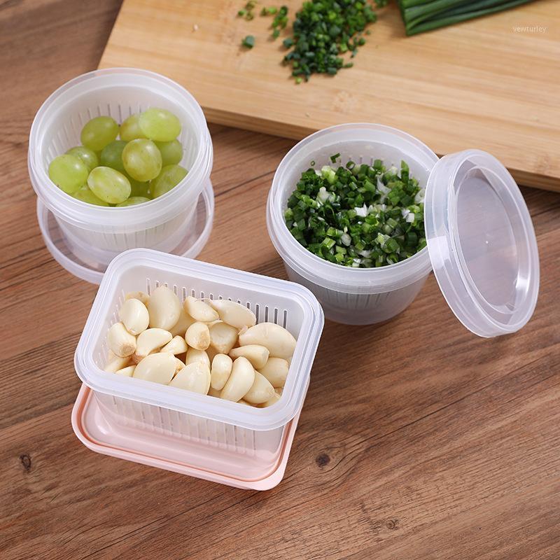 

Double chopped green onion onion ginger garlic crisper transparent seal drop receive a case refrigerator can be refrigerated1