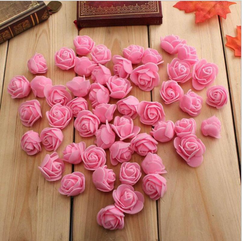 

50PCS Artificial Flower Head Handmade DIY Wedding Home Decoration Multi-use PE Foam Rose