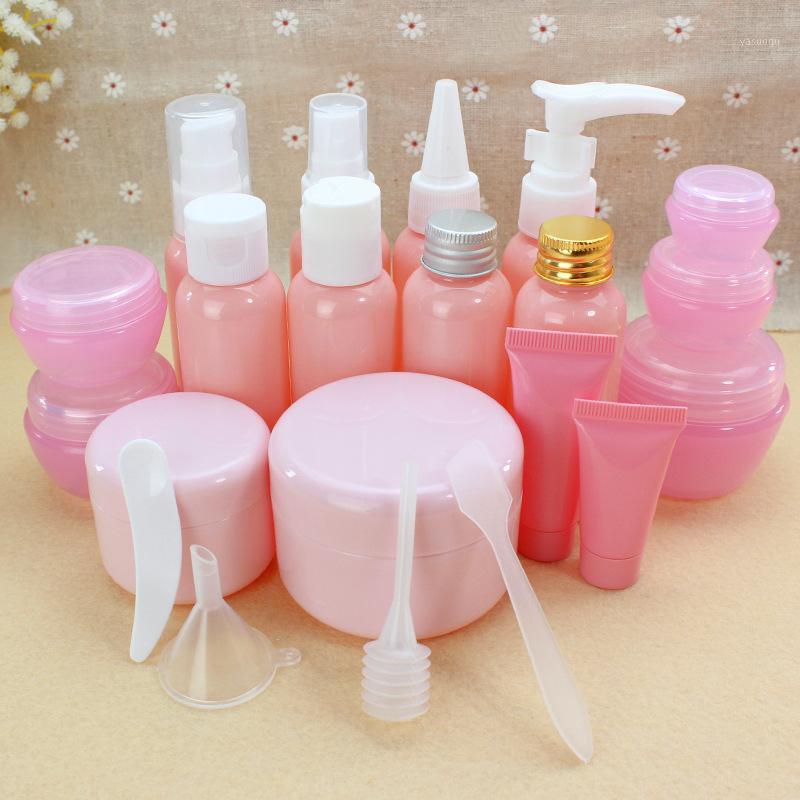 

Travel cosmetics bottle pink spray bottle mouth pressure beak cream mask box wash bottles1