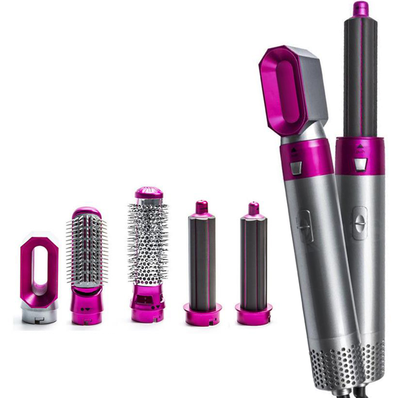 

Professional 5 In 1 MultiFunctional Hair Dryer Comb Hot Air Styler Curler Straightening Curling Iron Styling Brush Tool