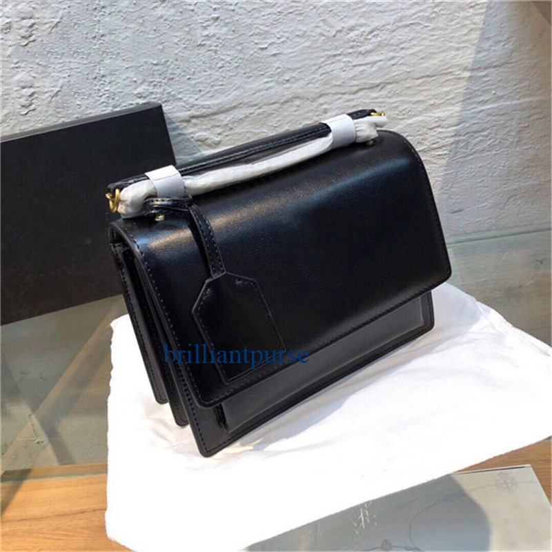 

Sunset crossbody bags 442906 chain shoulder bags golden hardware genuine leather women handbags purses tote clutch bag, This option is for freight difference