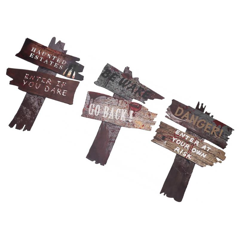 

Other Festive & Party Supplies 1 Set Of Plaque Board Halloween For Decor Home Yard