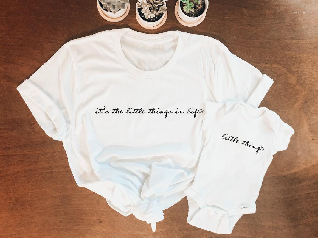 

The It's The Little Things Mom and Me Shirts Mama Shirts Mommy and Baby Family Look Matching Mom Daughter T-Shirts1, White