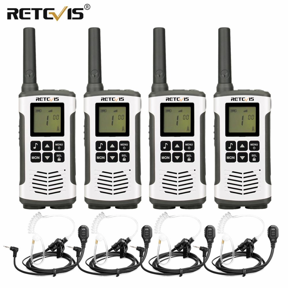 

Retevis RT45 PMR Walkie Talkie 4pcs PMR Radio+4pcs Headset 446MHz FRS Walky Talky Professional Transceiver For Motorola TLKR