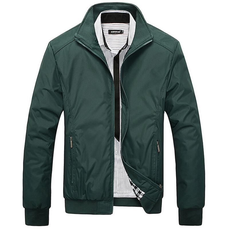 

Men's Jacket Spring Autumn Overcoat 2020 Middle Aged Men Fashion Stand Collar Slim Casual Style Businese Jackets Men -5XL, Black