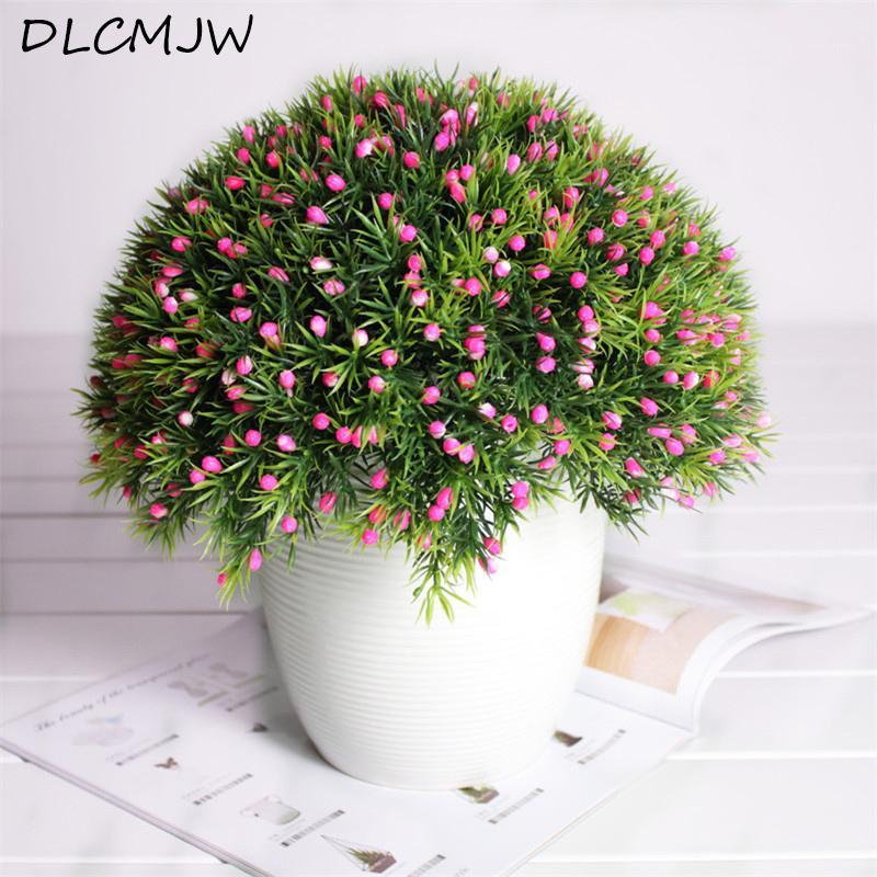 

Artificial flower Fake Plant Plastic Flowers Simulation Plant Indoor Green Fake Flower decor For Wedding Home Garden Decor1, Pink