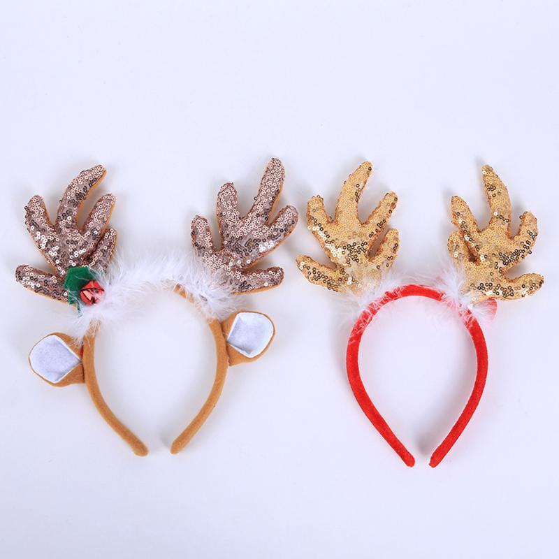 

2019 New Hot Christmas Headband Santa Xmas Party Decor Double Hair Band Clasp Head Hoop Christmas Decorations For Home#251