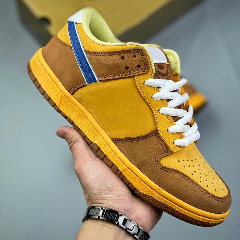 

2021 S Low B Hi Pro Skate Board Wheat color Beer Festival Men Women outdoor Sport Shoes Mens Trainers, White;red