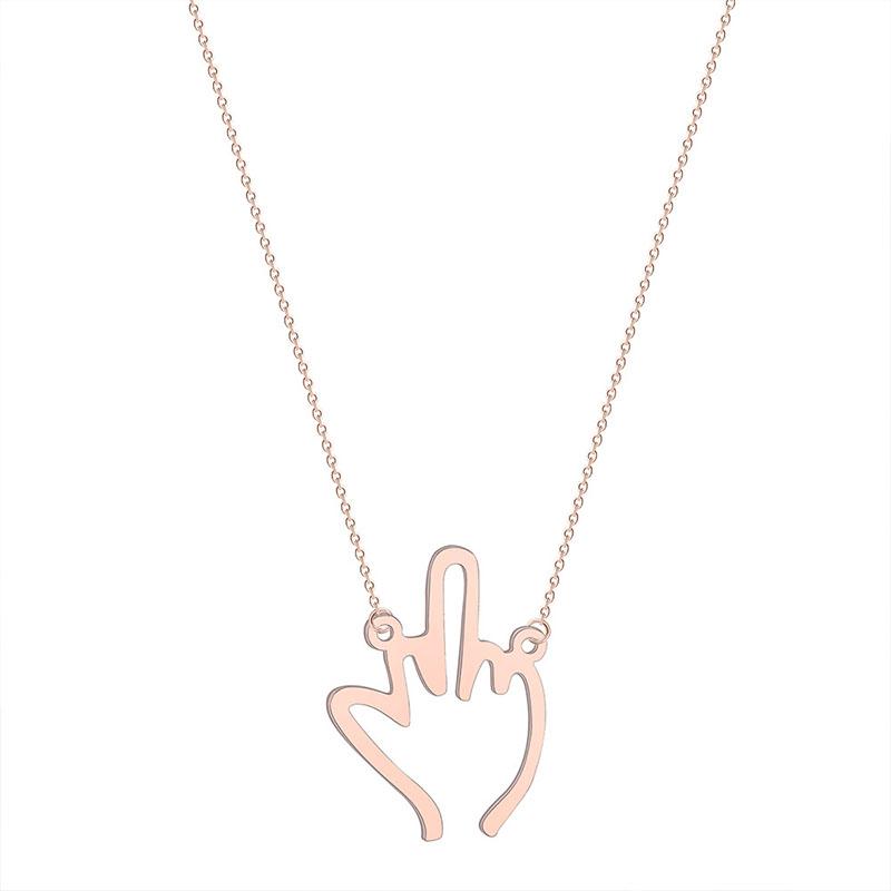 

jewelry on the neck Best friend palm 2020 necklaces women Couple sisters pendants stainless steel gold chains necklace fashion