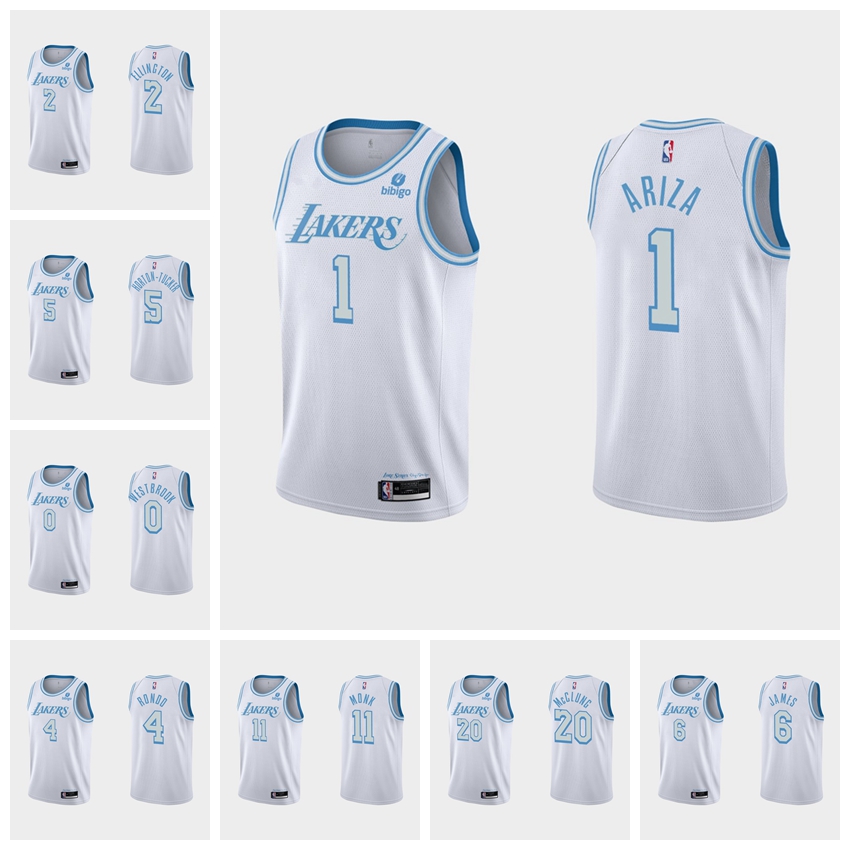 

LeBron 6 James Jersey 0 Russell 23 Westbrook 75th 7 Carmelo Basketball Anthony Jerseys Los Angeles''Lakers''Mens Anniversary T-shirts, 13