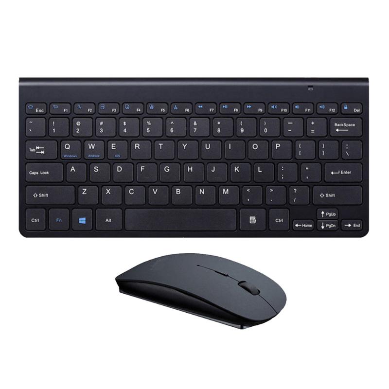 

800 1000 1200 1600DPI Wireless Mouse And Keyboard Set 78 Keys 12 Multimedia Keys 2.4GHz Ultra Slim Mice And Keyboard Set Kit