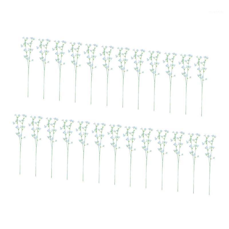 

25Pcs 40CM Single 2 Forks Gypsophila For Room, Living Room Decoration1, White
