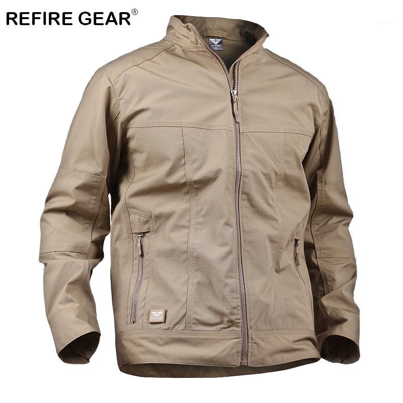 

ReFire Gear Windproof Waterproof Outdoor Camping Jacket Men Breathable Cotton Windbreaker Jackets Autumn Army Coats 3XL1, Black