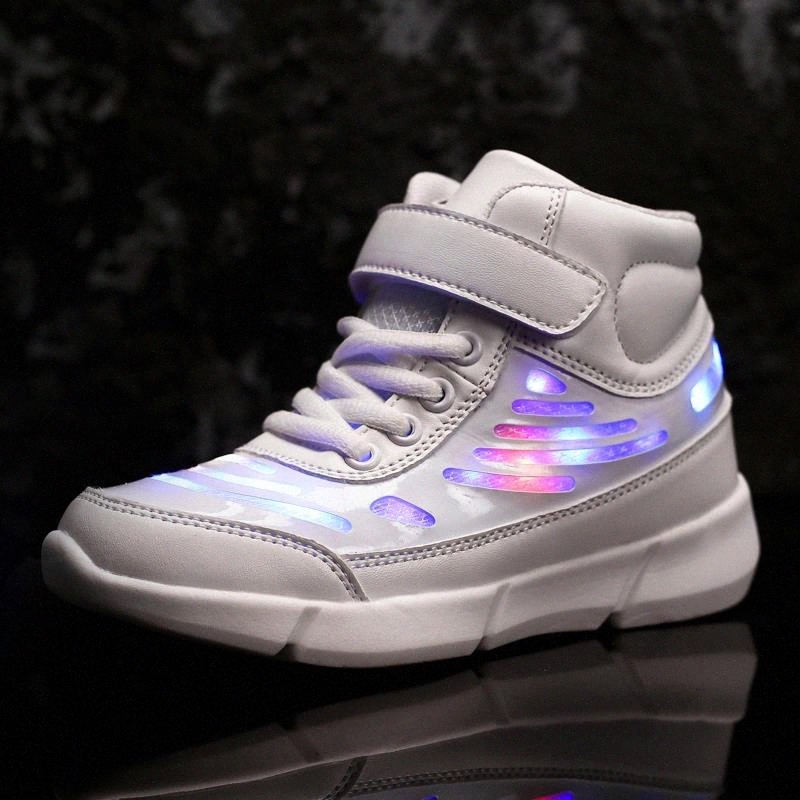 

Warm like home 2018 New 25-37 USB Charger Glowing Sneakers Led Children Lighting Shoes Boys Girls illuminated Luminous Sneaker #RS6I