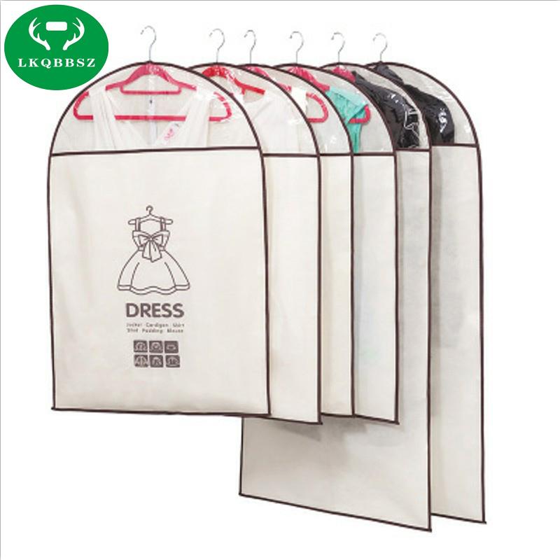 

LKQBBSZ 3pc lot Black Coat Clothes Garment Suit Cover Bags Dustproof Hanger Storage Protector Travel Storage Organizer Case