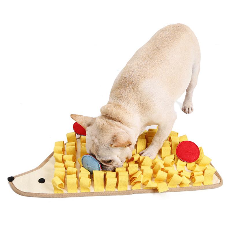 

Pet Snuffle Mat Pets Relieve Stress Mat Dog Slow Feeder Mats Foraging Dispensing Pet Sniffing Training Blanket, Yellow