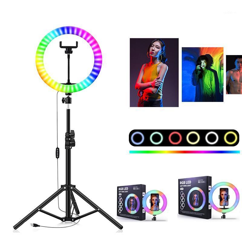 

10 inch RGB Ring Light With Tripod Phone Clip Selfie Colorful Photography Lighting for TikTok Vlogging Short Video YouTube Live1