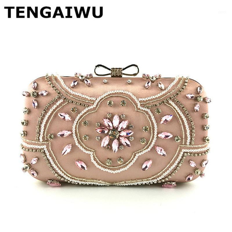 

Beautiful Women Beaded Evening Bags Wedding Cocktail Laides Metal Clutches Bag Chain Shoulder Purses and Handbags1, As pic