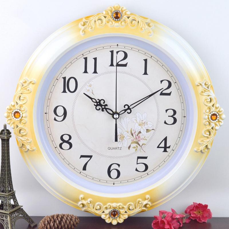 

European Wall Clock Bedroom Living Room Office Mute Clock Simple Creative Fashion Watch Creative Quartz Wall