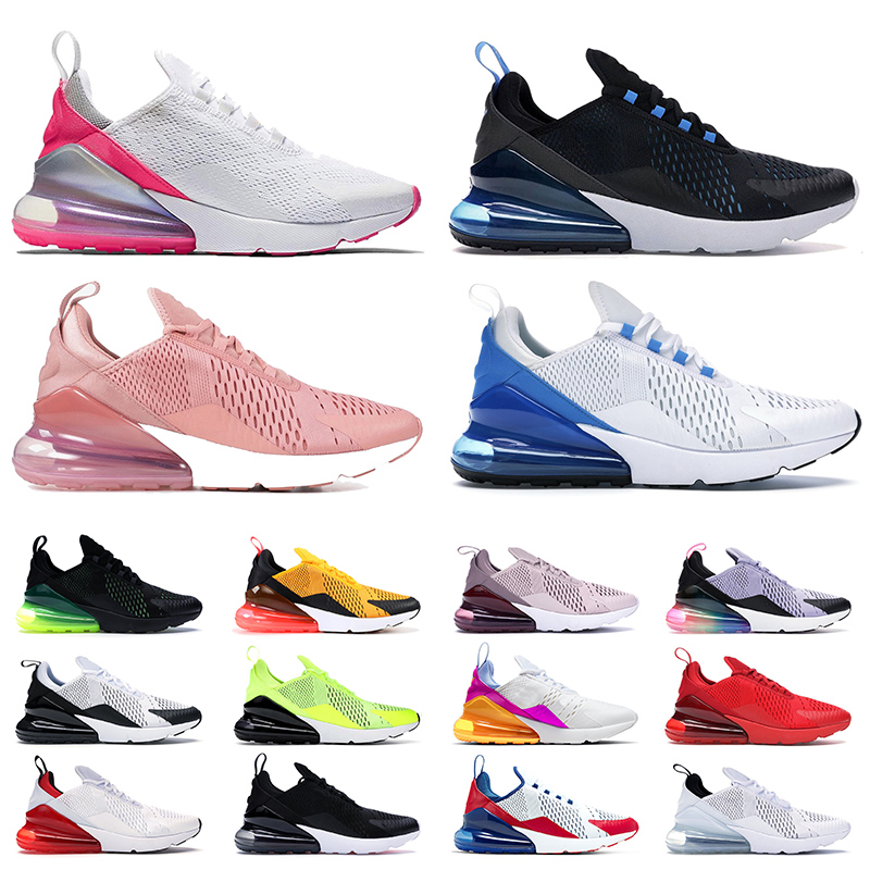 

high quality mens womens 270s running 27c shoes triple black red white fashion pink barely rose outdoor trainers men women sports sneakers