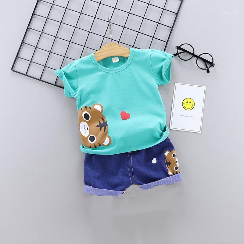 

Baby Girls Clothes Set Summer Infant Boy Clothing Set Outfits Cartoon Cotton Outfits Shirt + Dnim Shorts Baby Children Clothing1, Pink