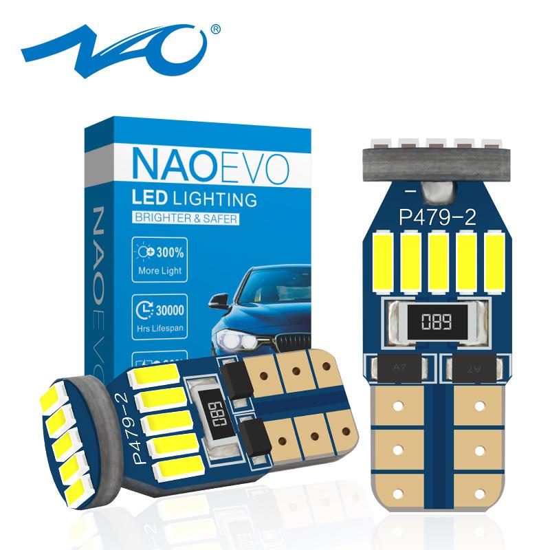 

NAO W5W T10 LED 1.3W 5W5 Car Lights 12V 4014 SMD 194 Motorcycle Interior Light White Super Bright 6000K Clearance Dome Lamp, As pic